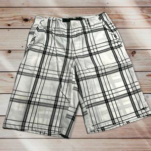 O'Neill Plaid Shorts White Waist 30
